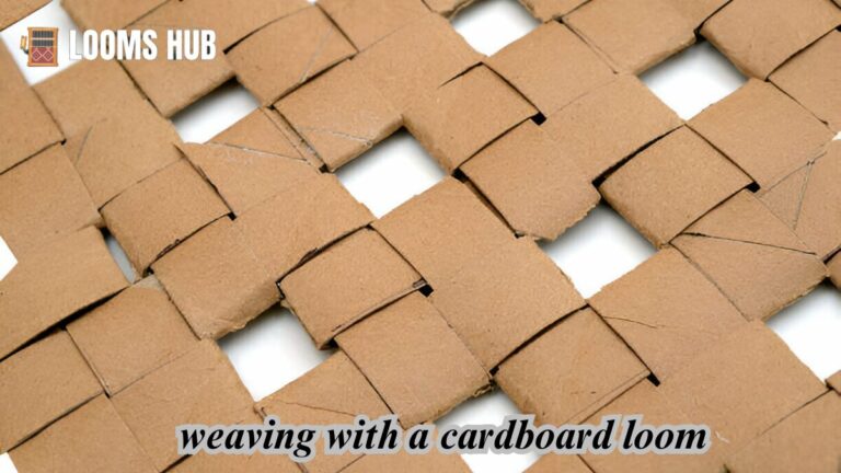 weaving with a cardboard loom